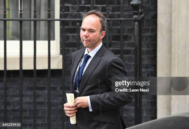 Gavin Barwell, Theresa May's chief of staff leaves 10 Downing Street on June 12, 2017 in London, England. British Prime Minister Theresa May held her...