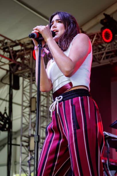 Dua Lipa performs during the Bonnaroo Music and Arts Festival 2017 on June 11, 2017 in Manchester, Tennessee.