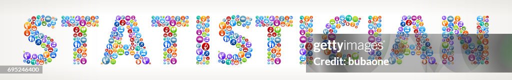 Statistician Future and Futuristic Technology Vector Buttons.