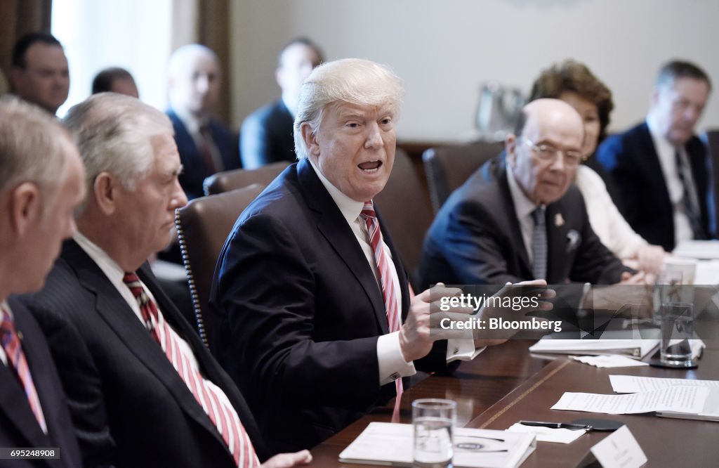 President Trump Leads A Cabinet Meeting At The White House