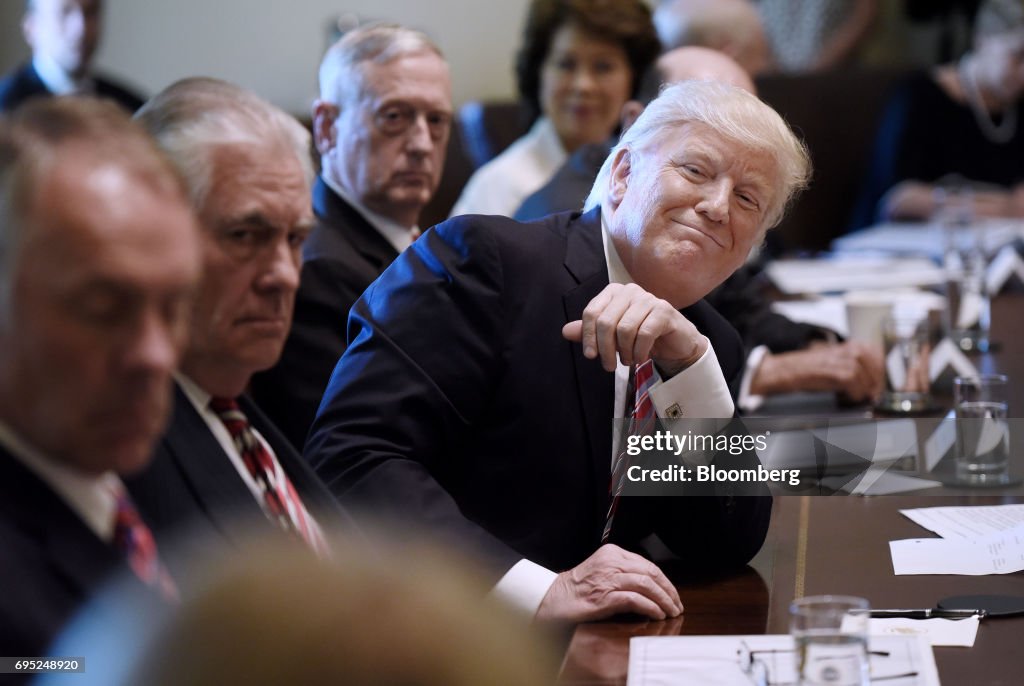 President Trump Leads A Cabinet Meeting At The White House