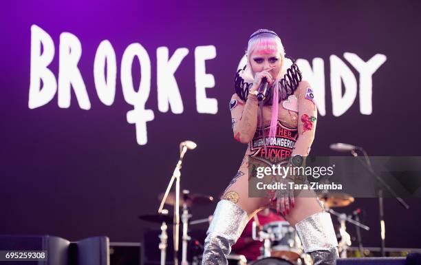 Brooke Candy performs at LA Pride Music Festival And Parade 2017 on June 11, 2017 in West Hollywood, California.