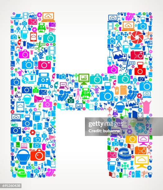 letter h photography and camera vector icons background - clouds timelapse stock illustrations