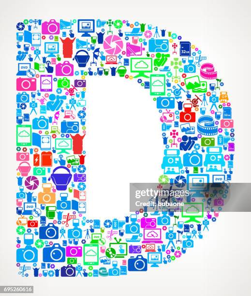 letter d photography and camera vector icons background - clouds timelapse stock illustrations