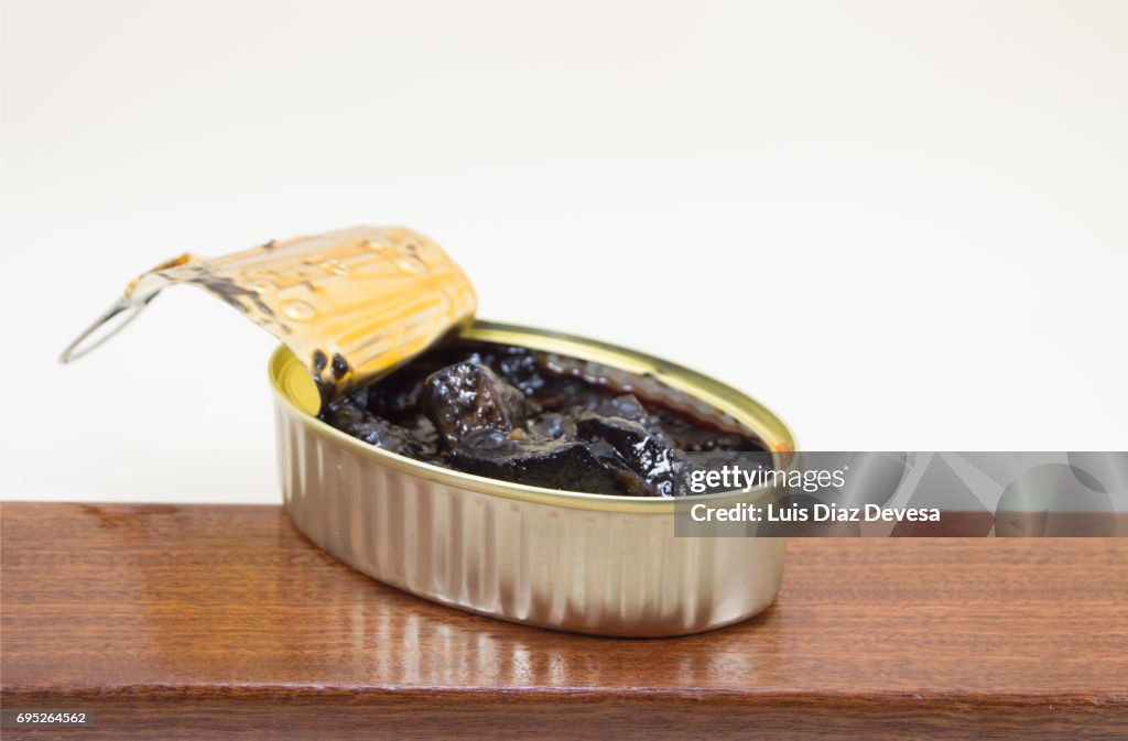Squid in black ink sauce