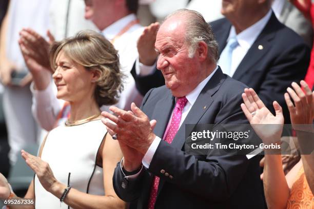 French Open Tennis Tournament - Day Fifteen. Juan Carlos of Spain at the Rafael Nadal of Spain against Stan Wawrinka of Switzerland Men's Singles...