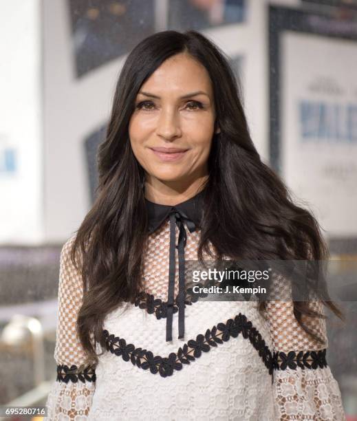 Actress Famke Janssen visits Extra Studios at H&M Times Square on June 12, 2017 in New York City.