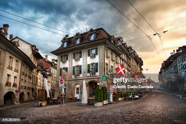 streets of bern - geneva switzerland stock pictures, royalty-free photos & images