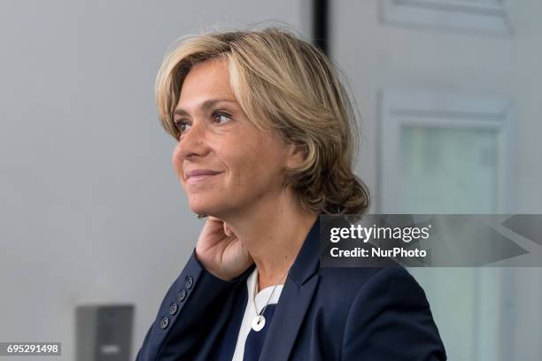 Valerie Pecresse in Paris, France, on May 16, 2017 for a LR Right Wing Party meeting after to think about a new strategy in the second round of the...