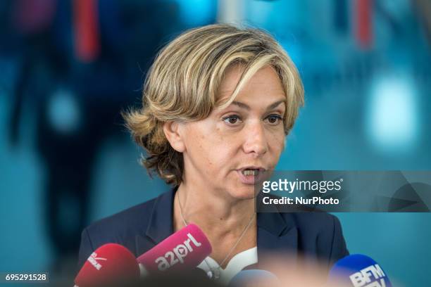 Valerie Pecresse in Paris, France, on May 16, 2017 for a LR Right Wing Party meeting after to think about a new strategy in the second round of the...