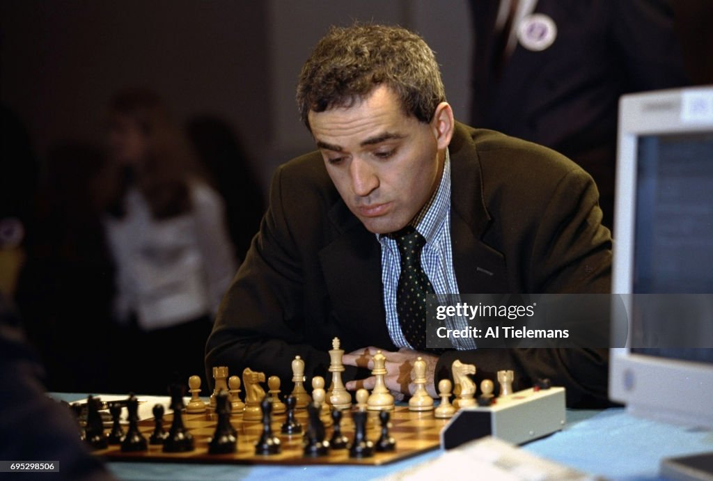 Garry Kasparov in action during match vs the IBM supercomputer