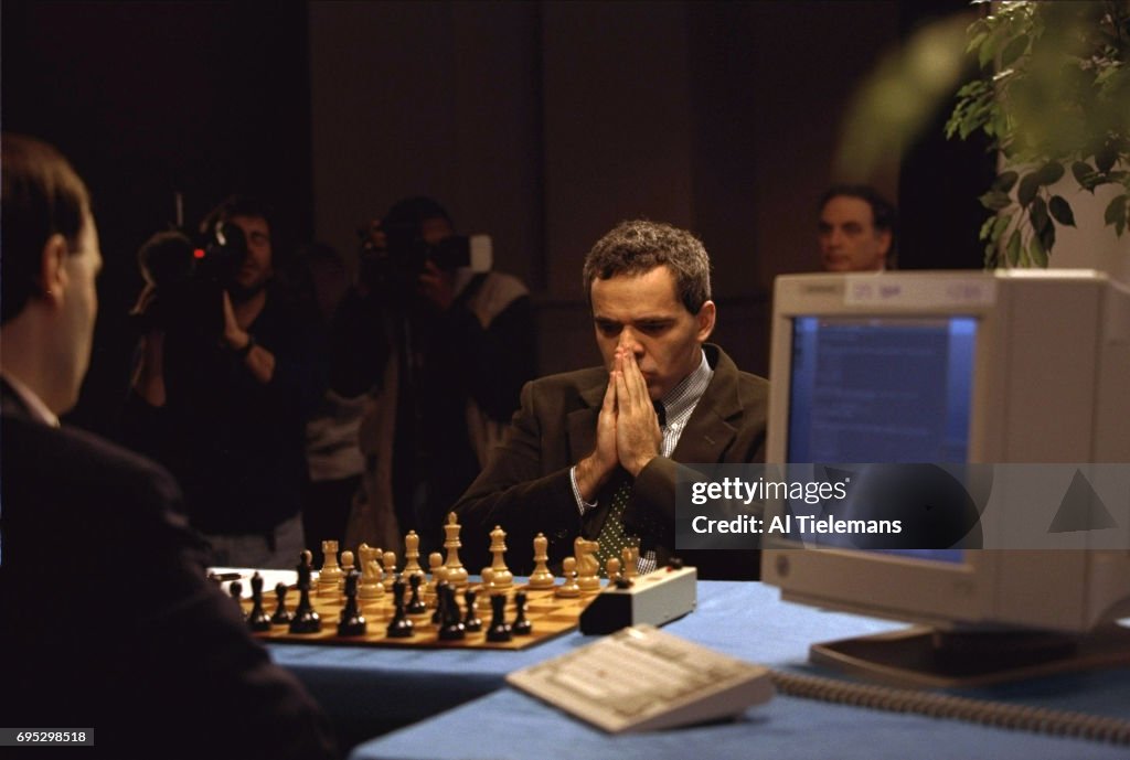 Garry Kasparov in action during match vs the IBM supercomputer Deep News  Photo - Getty Images