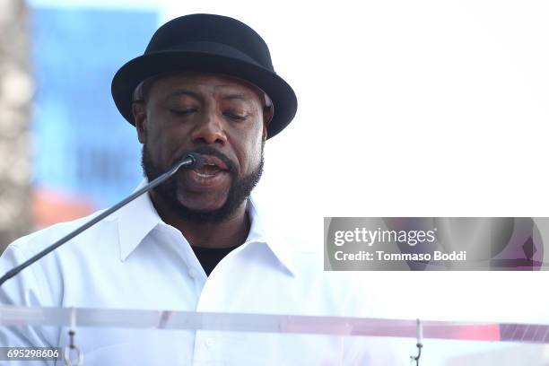 Attends a Ceremony Honoring Ice Cube With Star On The Hollywood Walk Of Fame on June 12, 2017 in Hollywood, California.