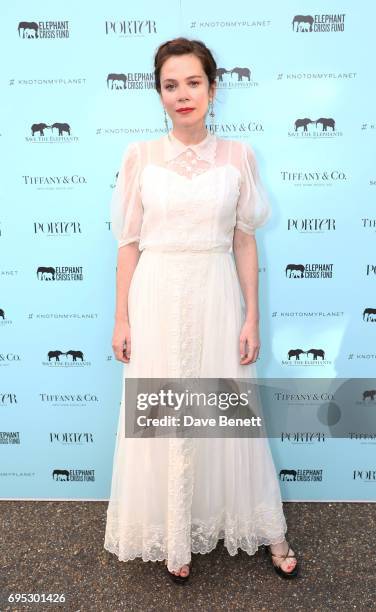 Anna Friel attends a dinner hosted by Doutzen Kroes and Lucy Yeomans in honour of Save the Elephants at The Orangery on June 12, 2017 in London,...