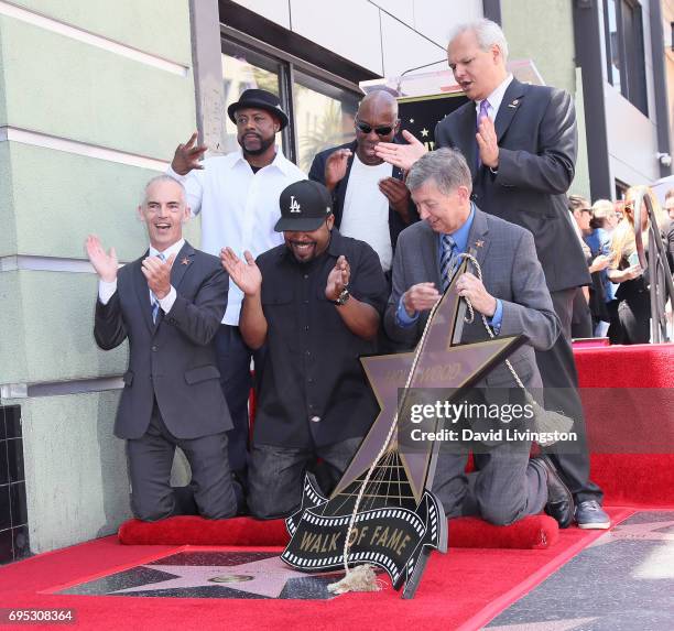 City Councilmember Mitch O'Farrell, rapper WC, recording artist/actor Ice Cube, director John Singleton, Hollywood Chamber of Commerce president and...