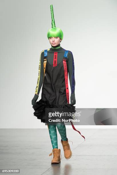 Alternative view of 'Bobby Abley's' runway show during the London Fashion Week Men's June 2017 collections on June 12, 2017 in London, England.