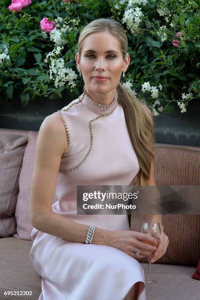 Swedish model Helen Svedin attends the 'Life Can Be Perfect' by Champagne Bollinger party at the NH Collection Suecia Hotel on June 12, 2017 in...