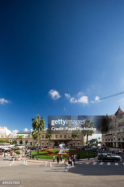 monte carlo casino building, opened in 1863 - monaco cars stock pictures, royalty-free photos & images