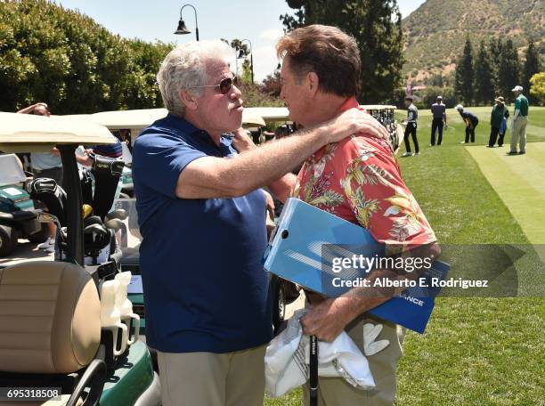 Actors Ron Perlman and Robert Hays attend the SAG-AFTRA Foundation 8th Annual L.A. Golf Classic Fundraiser at Lakeside Golf Club on June 12, 2017 in...