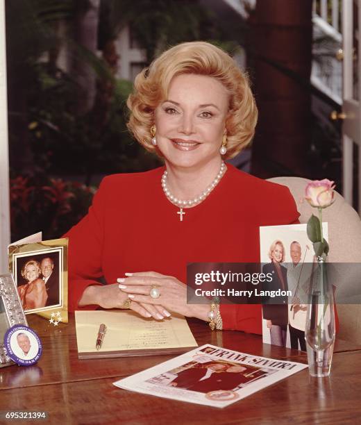 Personality Barbara Sinatra poses for a portrait in 19989 in Los Angeles, California.