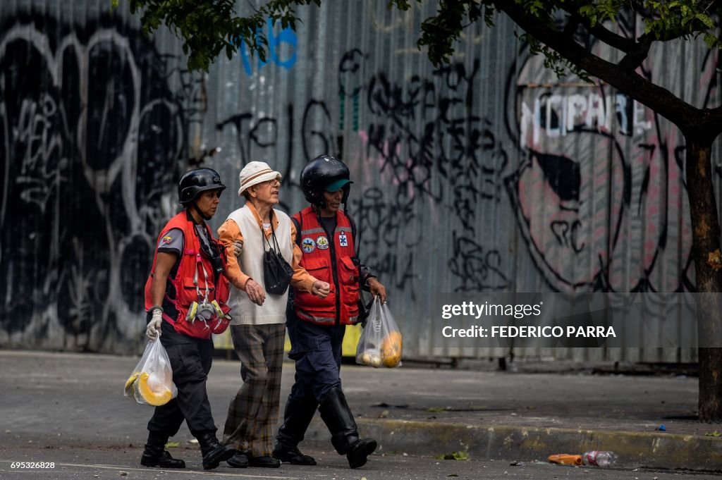 TOPSHOT-VENEZUELA-CRISIS-OPPOSITION-PROTEST