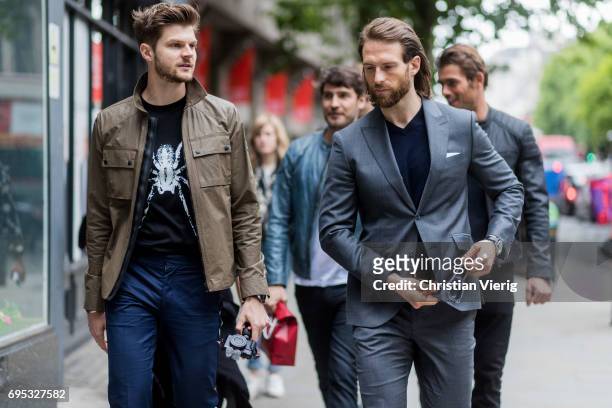 Jim Chapman and Craig McGinlay during the London Fashion Week Men's June 2017 collections on June 12, 2017 in London, England.
