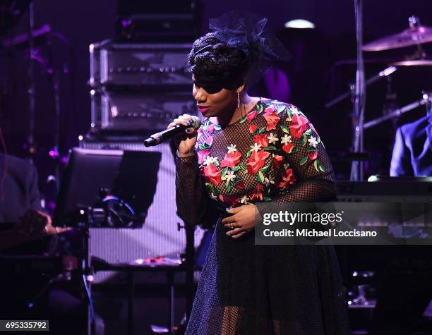 Singer We McDonald performs during the Apollo Spring Gala 2017 at The Apollo Theater on June 12, 2017 in New York City.