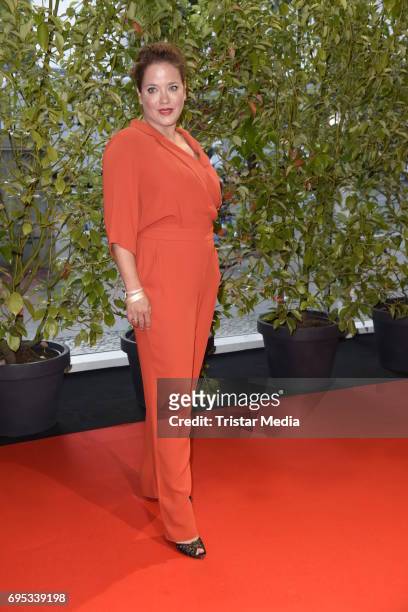 Muriel Baumeister attends the Cocktail prolonge to the Semi-Final Round Of Judging Of The International Emmy Awards 2017 on June 12, 2017 in Berlin,...