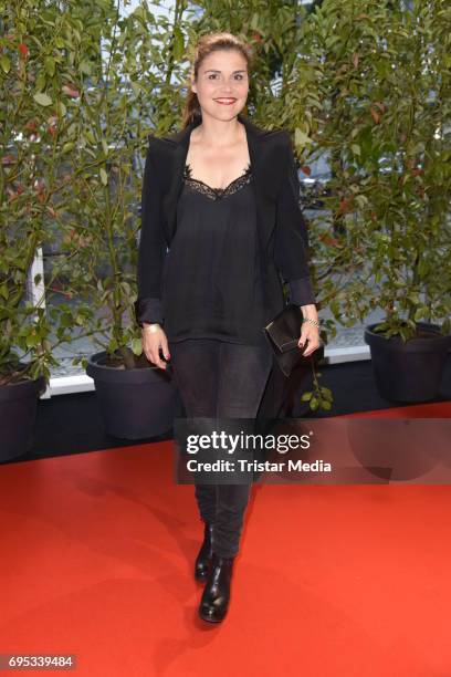 Katharina Wackernagel attends the Cocktail prolonge to the Semi-Final Round Of Judging Of The International Emmy Awards 2017 on June 12, 2017 in...