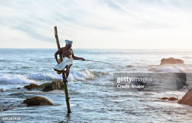 fisherman - sri lanka fisherman stock pictures, royalty-free photos & images