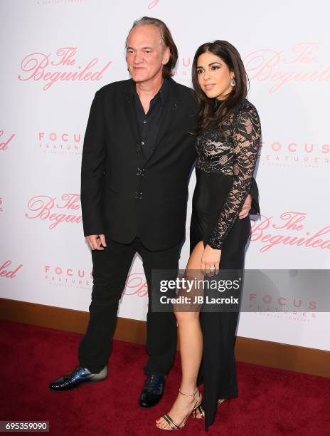 Quentin Tarantino and Daniela Pick attend the premiere of 'The Beguiled' on June 12, 2017 in Los Angeles, California.