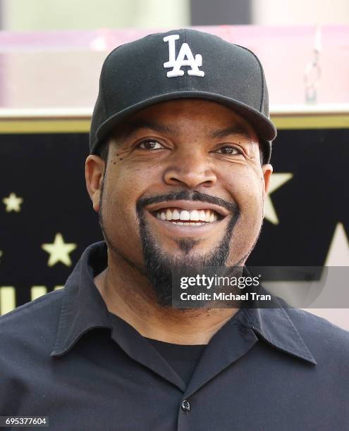 Shea Jackson Sr. Aka Ice Cube attend the ceremony honoring him with a Star on The Hollywood Walk of Fame held on June 12, 2017 in Hollywood,...