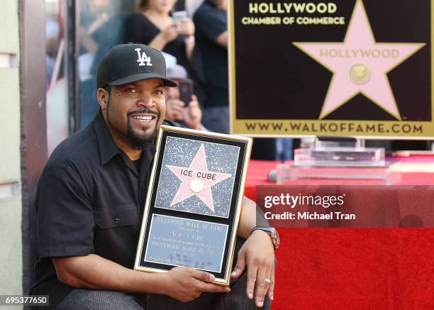 Shea Jackson Sr. Aka Ice Cube attend the ceremony honoring him with a Star on The Hollywood Walk of Fame held on June 12, 2017 in Hollywood,...