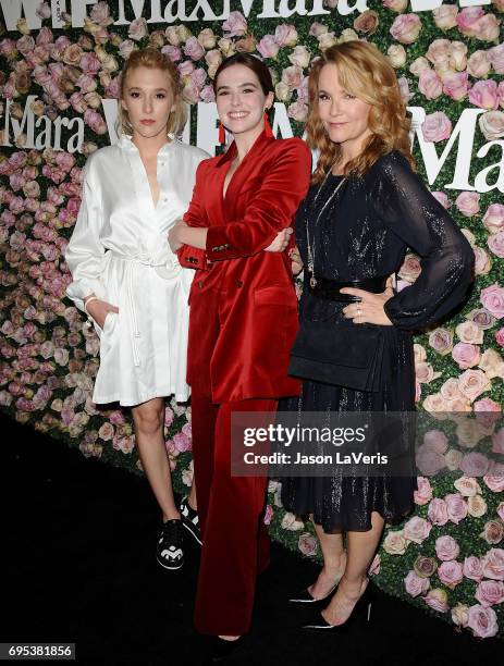 Madelyn Deutch, Zoey Deutch and Lea Thompson attend Max Mara and Vanity Fair's celebration of Women In Film's Face of the Future Award recipient,...