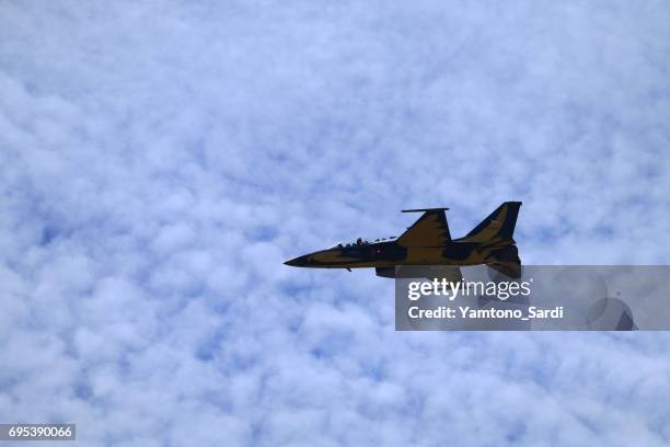 f 16 figting falcon - the-indonesian-national-air-force-parade stock pictures, royalty-free photos & images