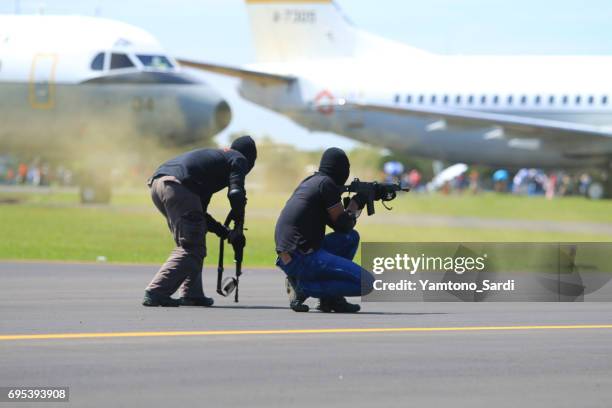 indonesia war against terrorists. - the-indonesian-national-air-force-parade stock pictures, royalty-free photos & images