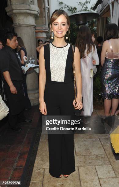 Actor Ahna O'Reilly, wearing Max Mara, at Max Mara Celebrates Zoey Deutch - The 2017 Women In Film Max Mara Face of the Future at Chateau Marmont on...