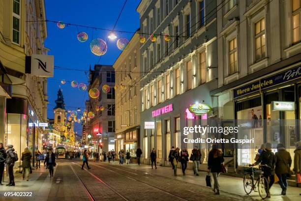 linz at christmas, country road - austria - linz stock pictures, royalty-free photos & images