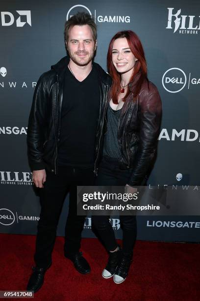 Actors Robert Kazinsky and Chloe Dykstra arrive to Alienware and Dell Gaming E3 kick off party on June 12, 2017 in Los Angeles, California.