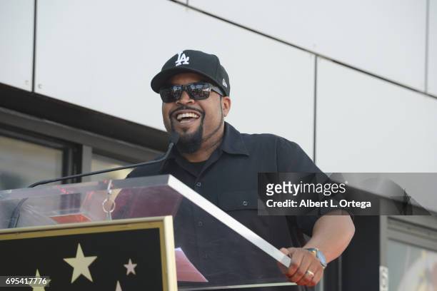 Rapper/actor/produccer Ice Cube honored with star on the Hollywood Walk of Fame held on June 12, 2017 in Hollywood, California.