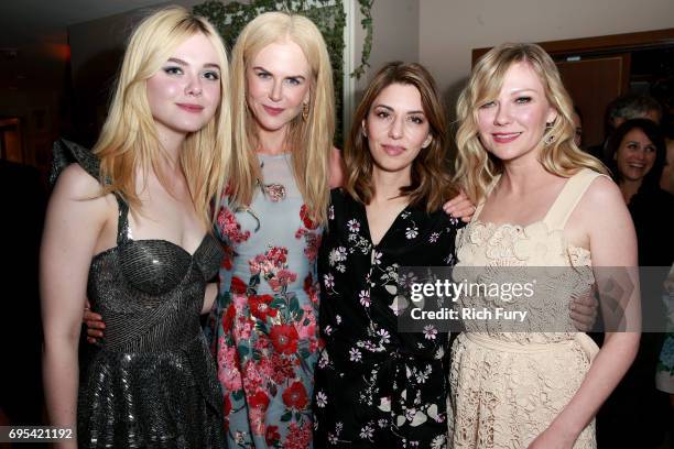 Actors Elle Fanning, Nicole Kidman, director Sofia Coppola and actor Kirsten Dunst attend the after party for the premiere of Focus Features' "The...