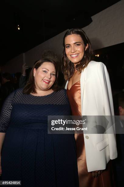 Actresses Chrissy Metz and Mandy Moore attend the Premiere of Dimension Films' "47 Meters Down" after party on June 12, 2017 in Westwood, California.