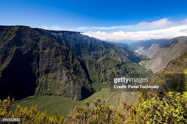 la rivière des remparts canyon, reunion - saint pierre de la reunion stock pictures, royalty-free photos & images