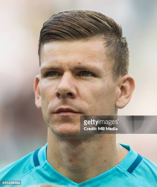 Roman Bezjak of Slovenia during football match between National teams of Slovenia and Malta in Round of FIFA World Cup Russia 2018 qualifications in...