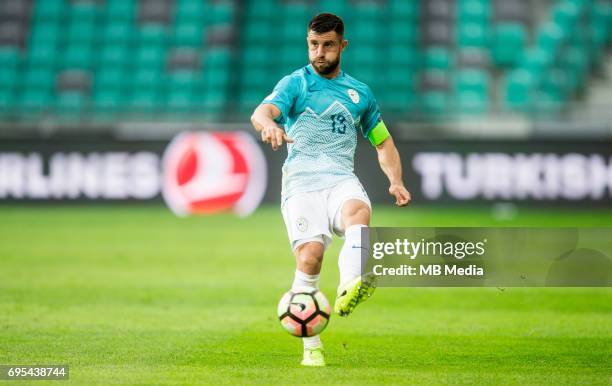 Bojan Jokic of Slovenia in action during football match between National teams of Slovenia and Malta in Round of FIFA World Cup Russia 2018...