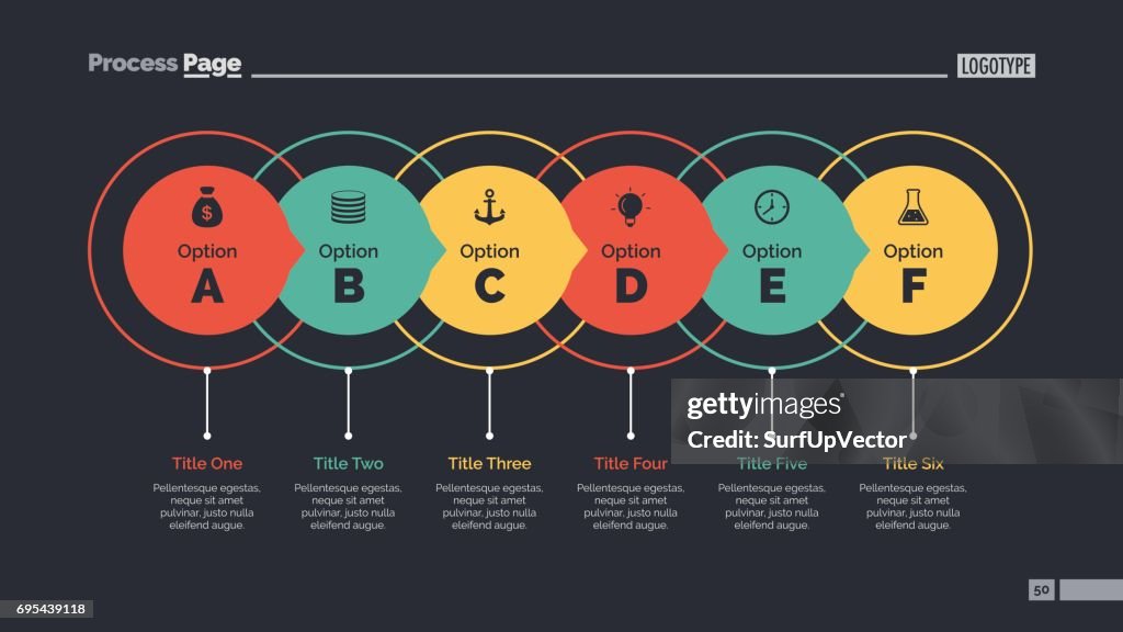 6 Topic Slide Template Six Ideas Slide Template High-Res Vector Graphic - Getty Images