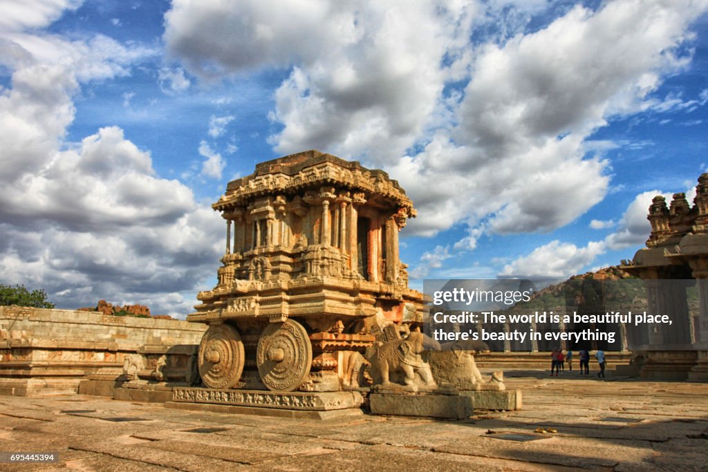 Stone Chariot Of Vittahala Temple Hampi India High-Res Stock Photo ...