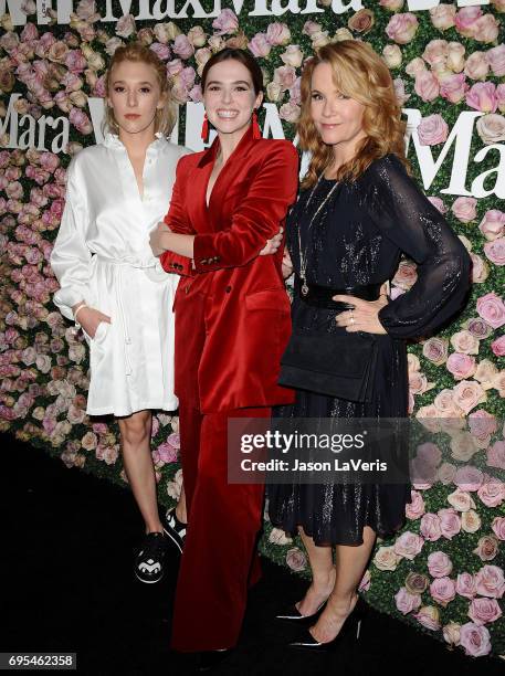 Madelyn Deutch, Zoey Deutch and Lea Thompson attend Max Mara and Vanity Fair's celebration of Women In Film's Face of the Future Award recipient,...