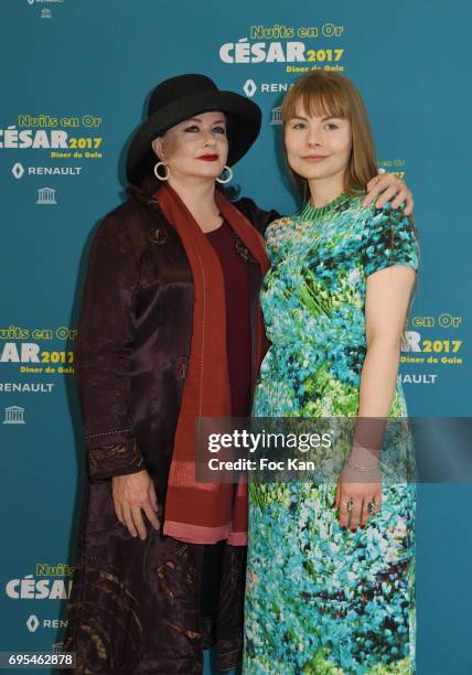 Catherine Jacob and Annika Berg attend 'Les Nuits en Or 2017' Dinner Gala - Photocall at UNESCO on June 12, 2017 in Paris, France.