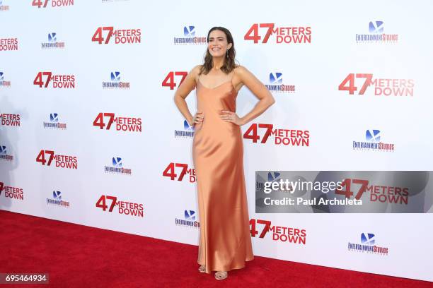 Actress Mandy Moore attends the premiere of "47 Meters Down" at The Regency Village Theatre on June 12, 2017 in Westwood, California.